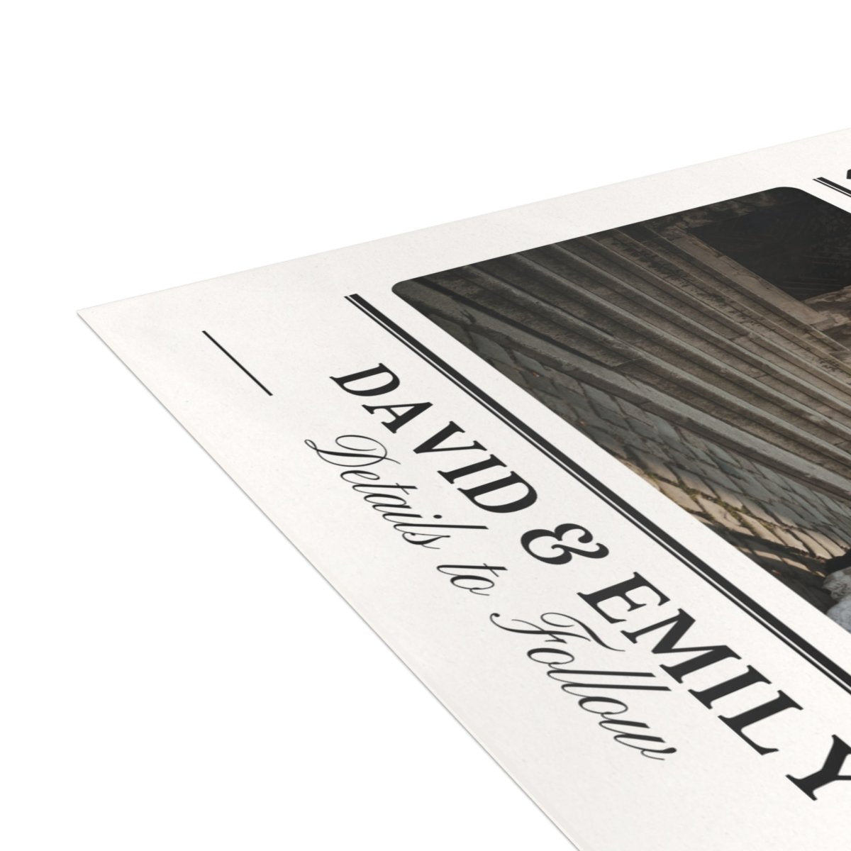 Custom Newspaper Wedding Announcement Postcard Bundle (Portrait) - My Wedding Journey