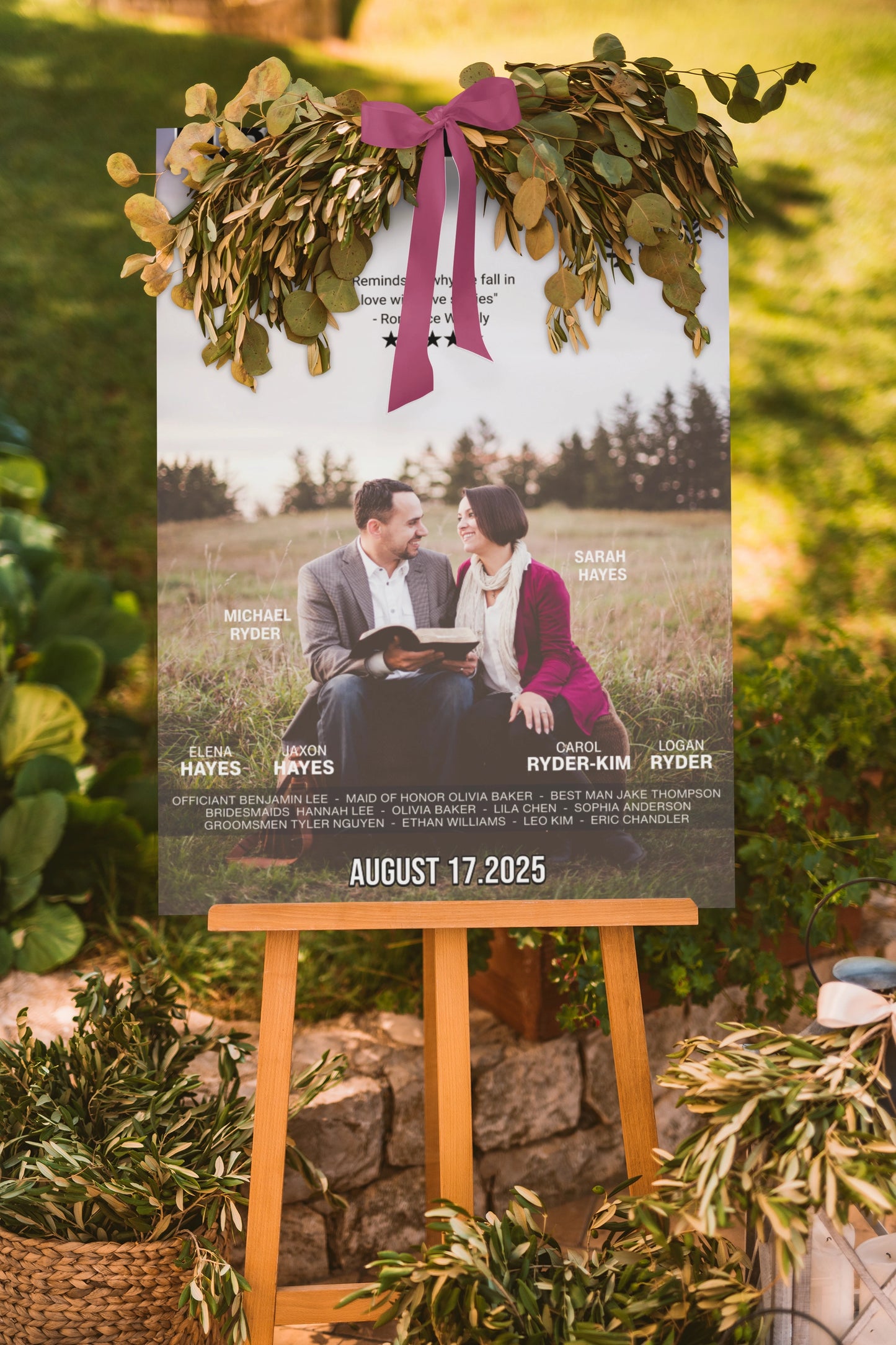 Personalized Hollywood - Style Save - the - Date Poster - My Wedding Journey