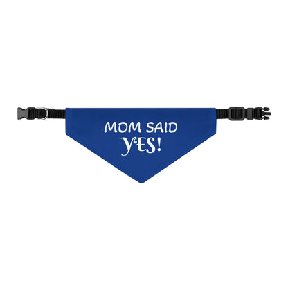 Funny Wedding Announcement - Pet Bandana Collar - "MOM SAID YES!"