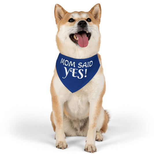 Funny Wedding Announcement - Pet Bandana Collar - "MOM SAID YES!"