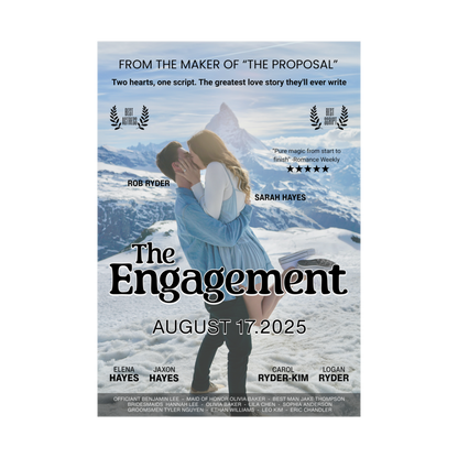 Personalized Movie Poster Engagement Announcement