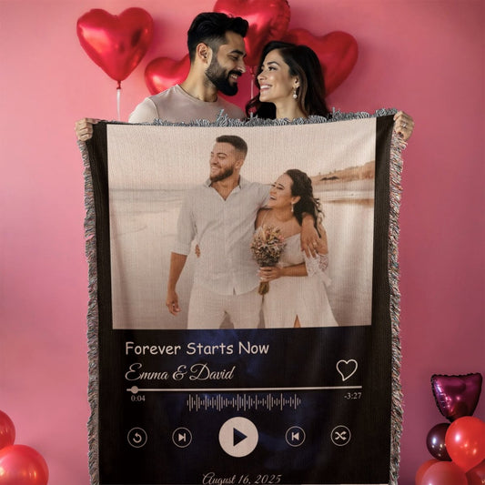 Personalized Blanket - The Morning We Woke Up Married - My Wedding Journey