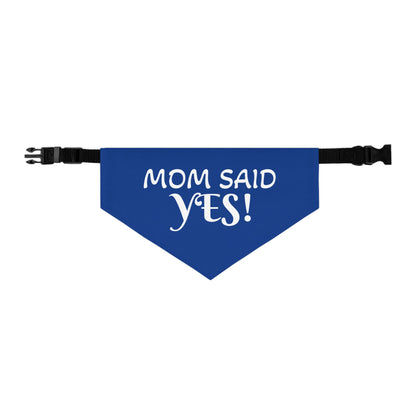 Funny Wedding Announcement - Pet Bandana Collar - "MOM SAID YES!"