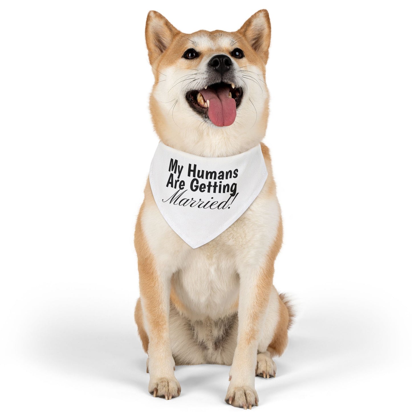 Wedding Announcement Pet Bandana Collar - 'My Humans Are Getting Married!'