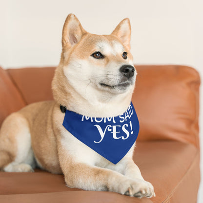 Funny Wedding Announcement - Pet Bandana Collar - "MOM SAID YES!"