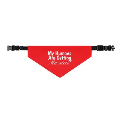 Wedding Announcement Pet Bandana Collar - 'My Humans Are Getting Married!'