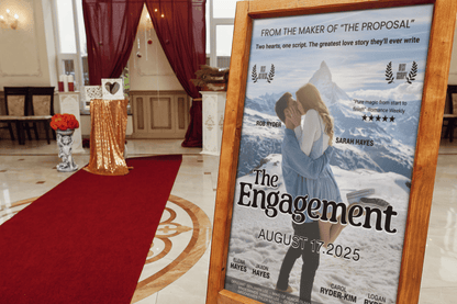 Personalized Movie Poster Engagement Announcement