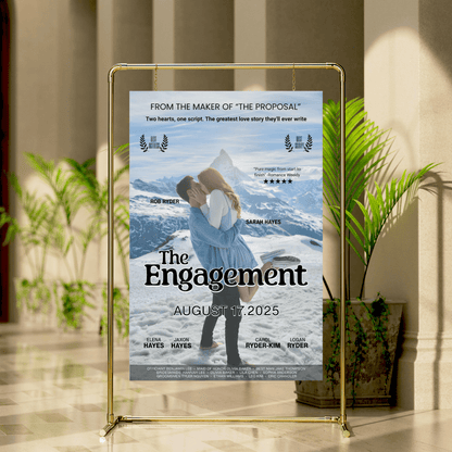 Personalized Movie Poster Engagement Announcement