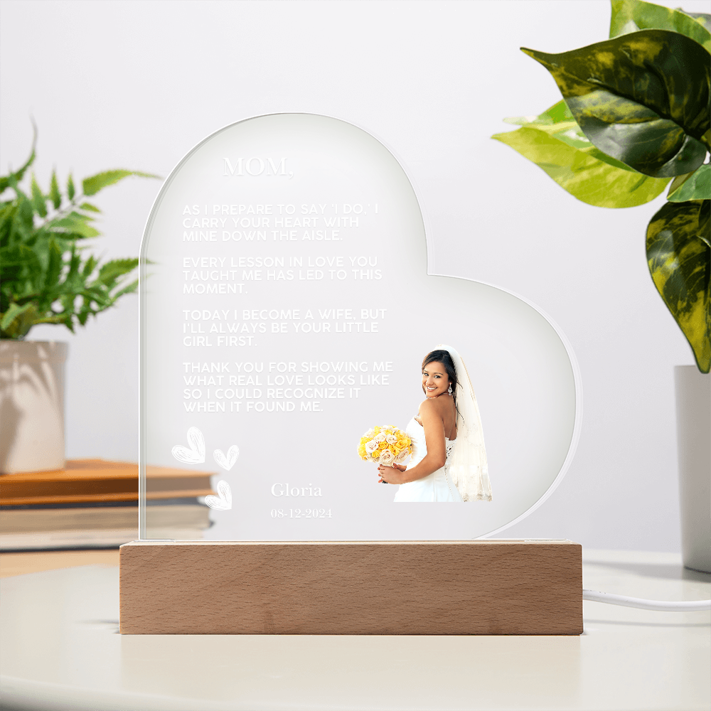 Personalized Acrylic Gift Led Plaque with Custom Message