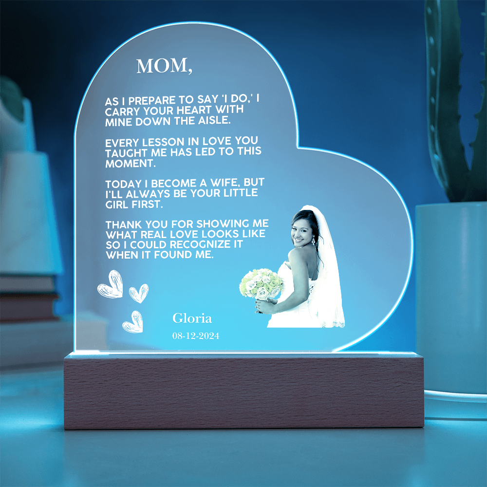 Personalized Acrylic Gift Led Plaque with Custom Message