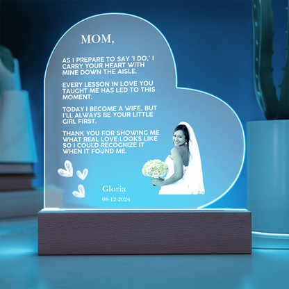 Personalized Acrylic Gift Led Plaque with Custom Message