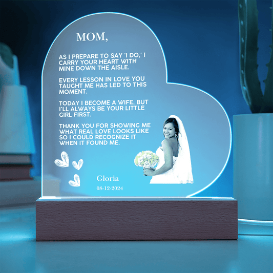 Personalized Acrylic Gift Led Plaque with Custom Message - My Wedding Journey