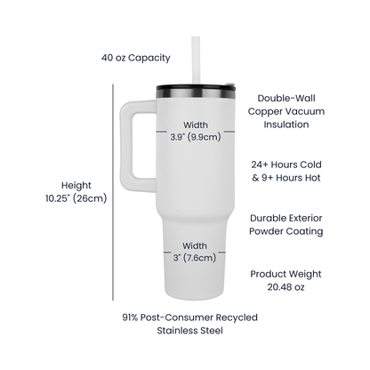 Personalized Laser Engraved 40oz Tumbler