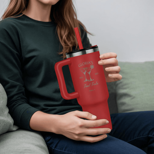 Personalized Laser Engraved 40oz Tumbler - My Wedding Journey
