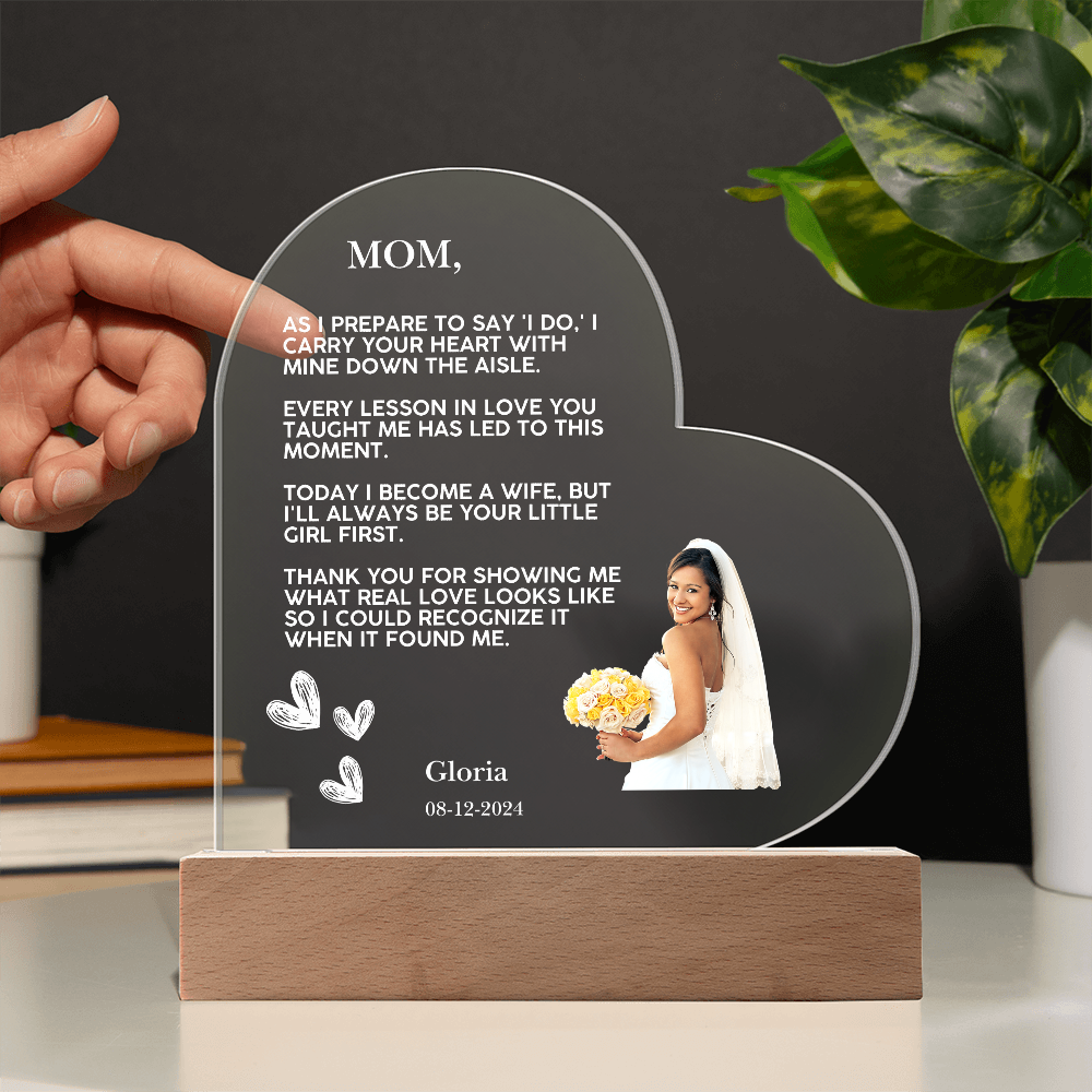 Personalized Acrylic Gift Led Plaque with Custom Message