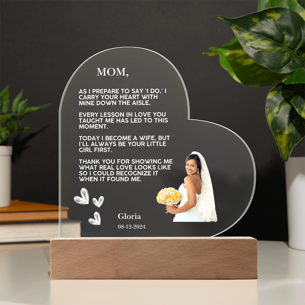 Personalized Acrylic Gift Led Plaque with Custom Message