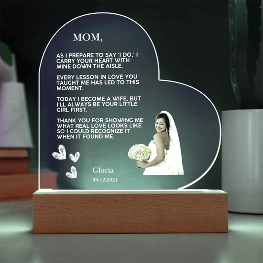 Personalized Acrylic Gift Led Plaque with Custom Message - My Wedding Journey