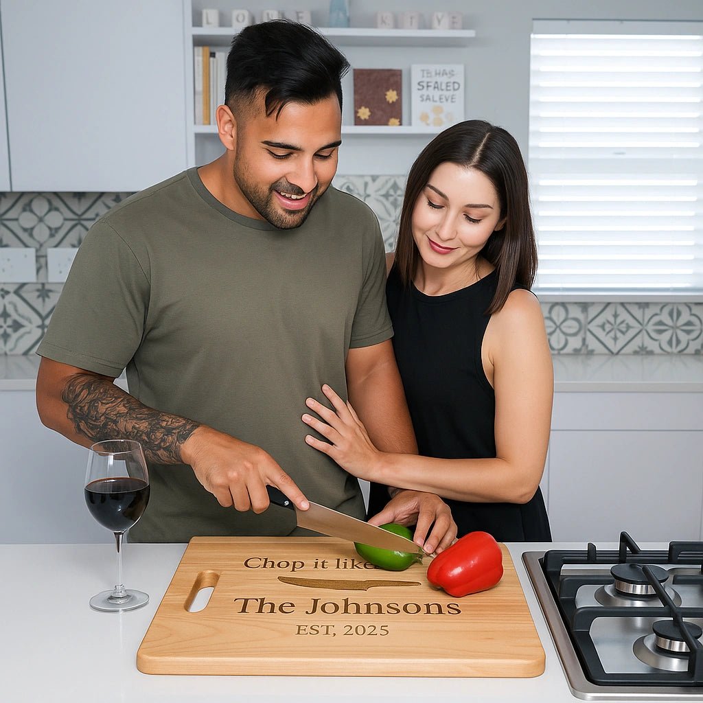 Personalized Engraved Maple Cutting Board - My Wedding Journey